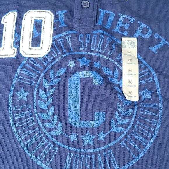 🔺️NWT Canyon River Blues Blue Long Sleeve Thermal Top Medium - Picture 4 of 8